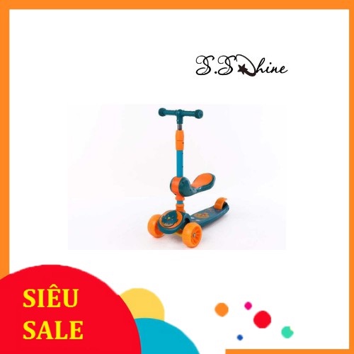 Xe trượt scooter Mommykids Minh Chau, Có nhạc có đèn kiêm chòi chân 2 trong 1