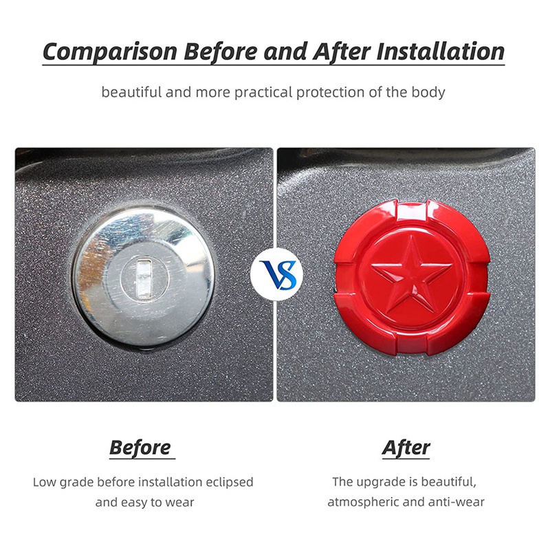 Vỏ Bọc Chìa Khóa Cho 1997-2022 Jeep Wrangler TJ JK JL &amp; Gladiator JT Pentagram