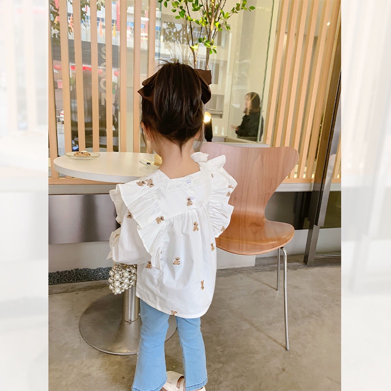 Áo Sơ Mi Phong Cách Hàn Quốc Mới Cho Bé Gái