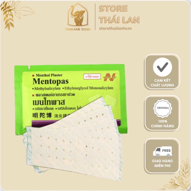 1 Gói Cao Dán MENTOPAS Neoplast Thái Lan (1 Gói 10 miếng)