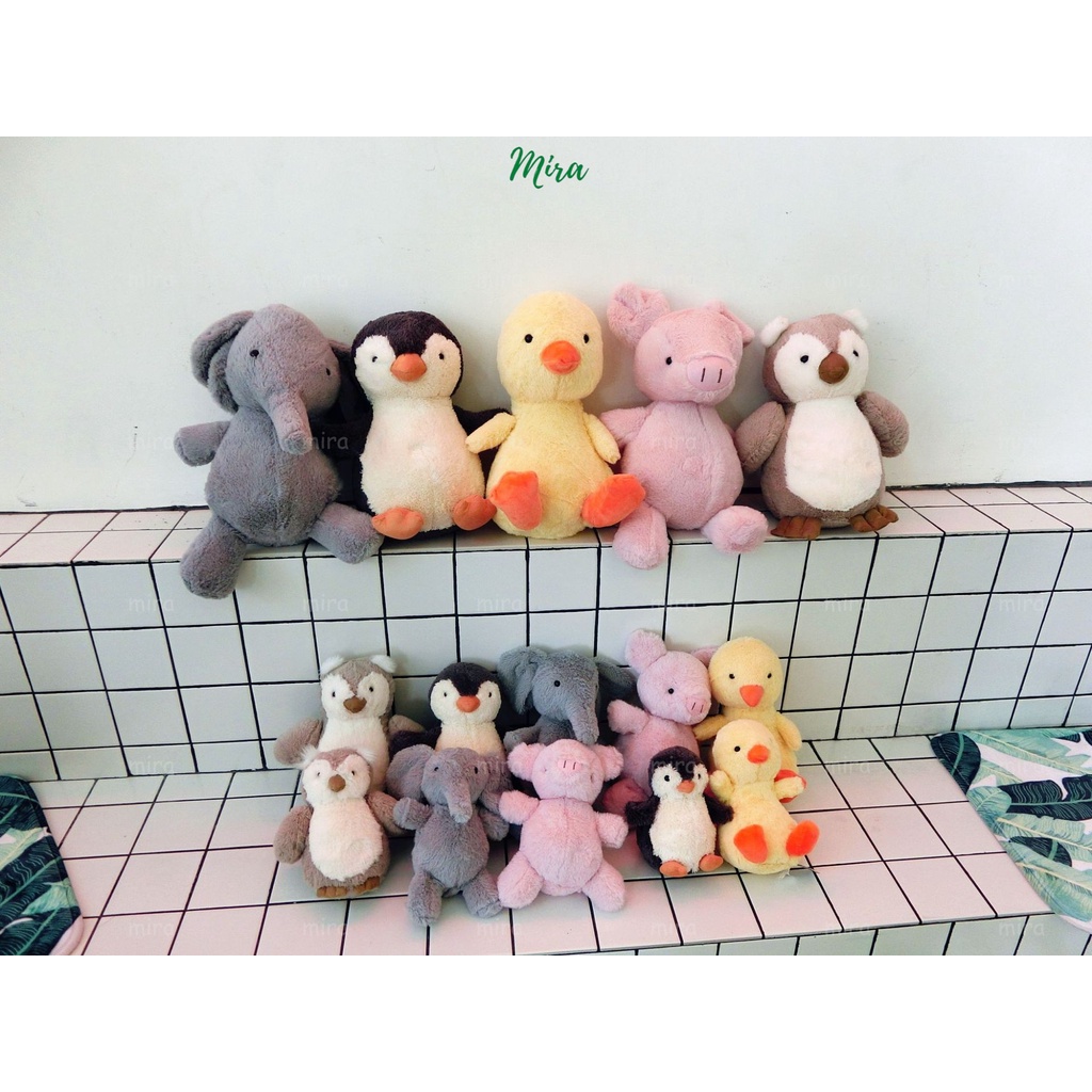 Gấu Bông Cao Cấp 18cm, Heo Bông, Vịt Bông, Gà Bông, Chó Bông Dễ Thương Thú Nhồi Bông Quà Sinh Nhật MIRA-GB28175