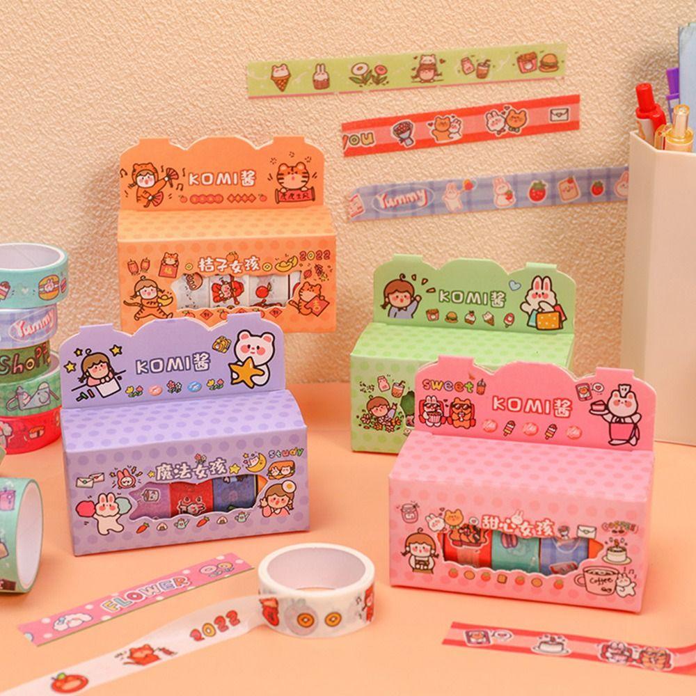 PINEVN Set 4 Hộp Băng Keo Dán Trang Trí Sổ Tay