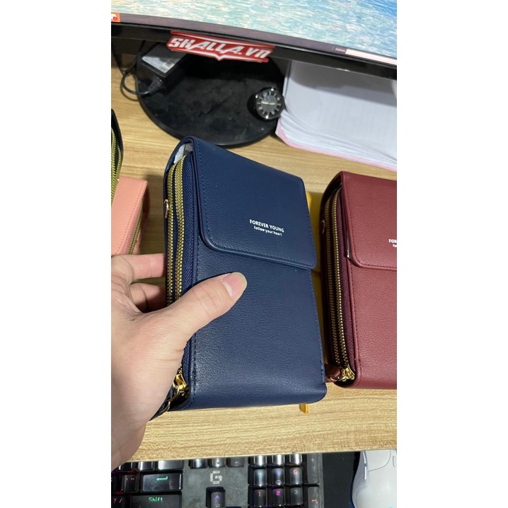 Túi ví cầm tay đeo chéo Sang trọng ép chữ mẫu mới 1-2 dây kéo Da PU chống nước GSR Shalla [Có sẵn]