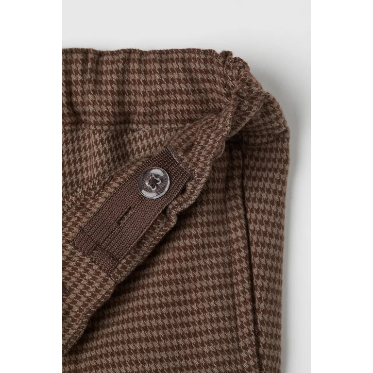 Quần dạ răng sói caro xanh nâu HM H&M_hàng chính hãng authentic