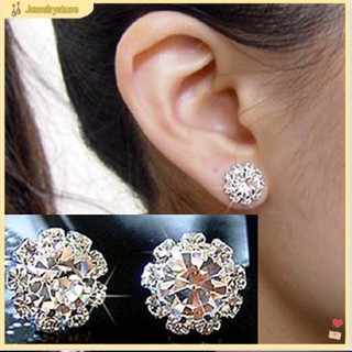 (jewelrystore) Hoa tai đính đá hình bông hoa thời trang cho nữ