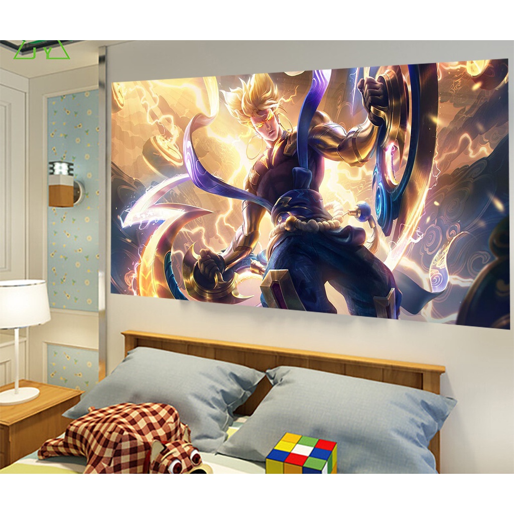 Tranh Decal Dán Tường 3D Nakroth Liên Quân - Poster Nakroth Khổ Lớn