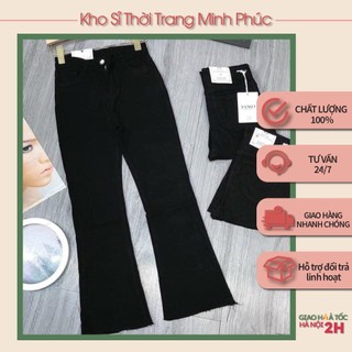 Quần jeans nữ xưởng may minh phúc - quần jeans loe rách gấu siêu hot