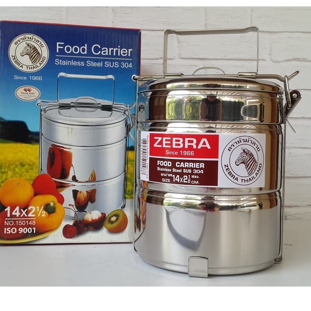 Camen Inox 14cm x 2.5 ngăn - 150148 Zebra Thái Lan inox 304 hàng nhập khẩu cao cấp
