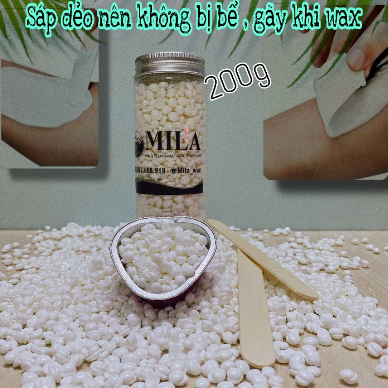 Sáp wax lông ,Triệt Lông Hương Dừa : thơm dịu ,không chất nhựa thông ,siêu bám lông - tặng 2 que gỗ