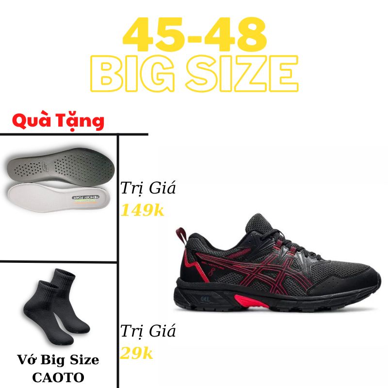 Chạy Bộ Màu Đen Big Size - Giày Thể Thao Big Size Nam 45 46 47 48