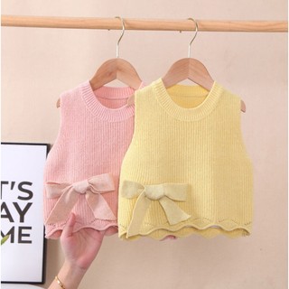 Áo gile len bé gái 6 tháng- 6 tuổi