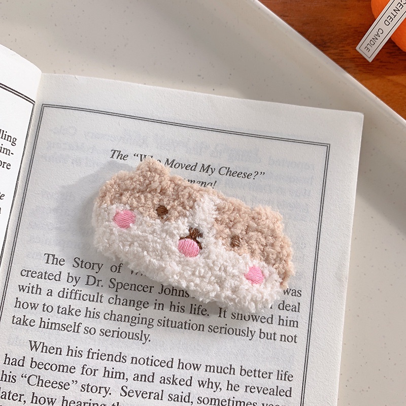 Kẹp Tóc Hình Thỏ / Gấu Trúc Bằng Lông Nhung Dễ Thương Xinh Xắn