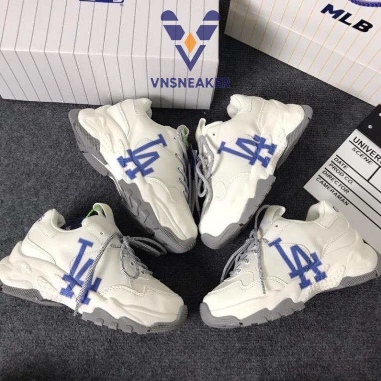 Giày Thể Thao MLB LA XANH Nam Nữ, Giày Sneaker Dodgers Đế Độn TĂNG CHIỀU CAO