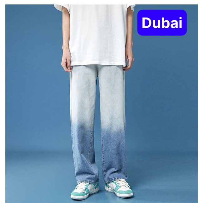 QUẦN BAGGY JEAN NAM CHẤT BÒ XANH ĐEN LOANG 2 MÀU HÀN QUỐC SEOUL PHONG CÁCH CAO CẤP MỚI- DUBAI FASHION
