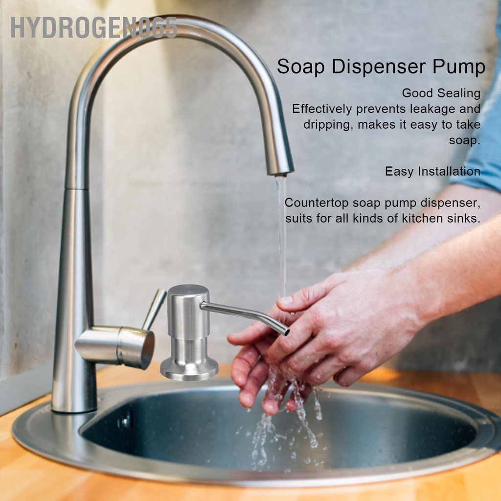 Hydrogen065 Bộ phân phối xà phòng Đầu bơm chất lỏng được xây dựng trong niêm phong với ống mở rộng cho bồn rửa truy cập