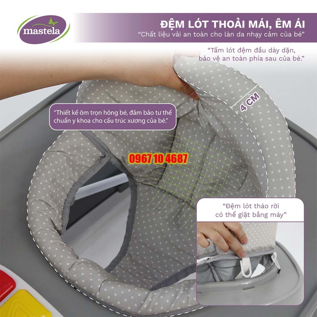 Xe tập đi đa năng 3 giai đoạn cho bé từ 6 tháng- Chính hãng Mastela 1508 Bảo hành 12 tháng