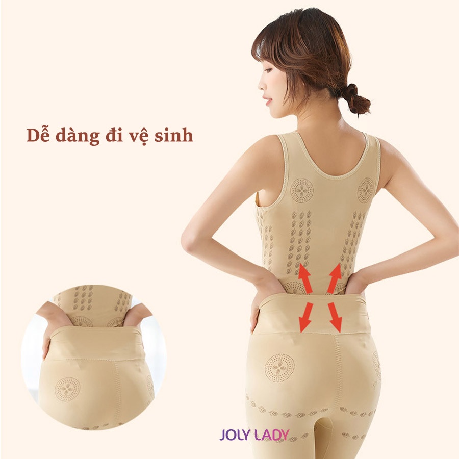 Áo lót gen định hình toàn thân Nami, body gen siết eo tạo dáng có móc cài JOLY LADY