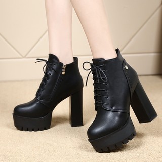 Giày boot cao gót 12cm thời trang thu đông mới cho nữ