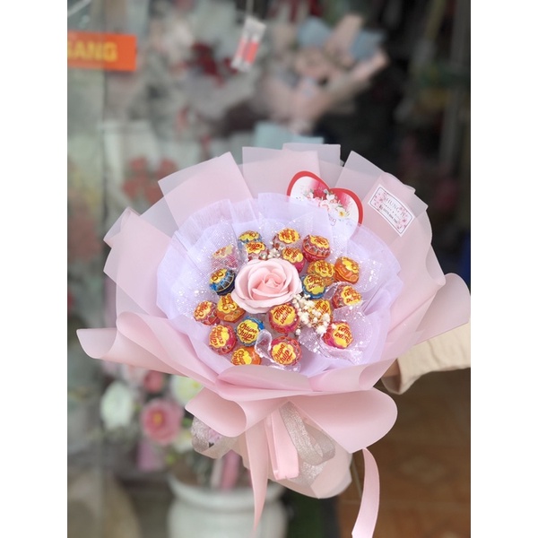 Bó hoa k e o mút mix hoa 20c NT131021