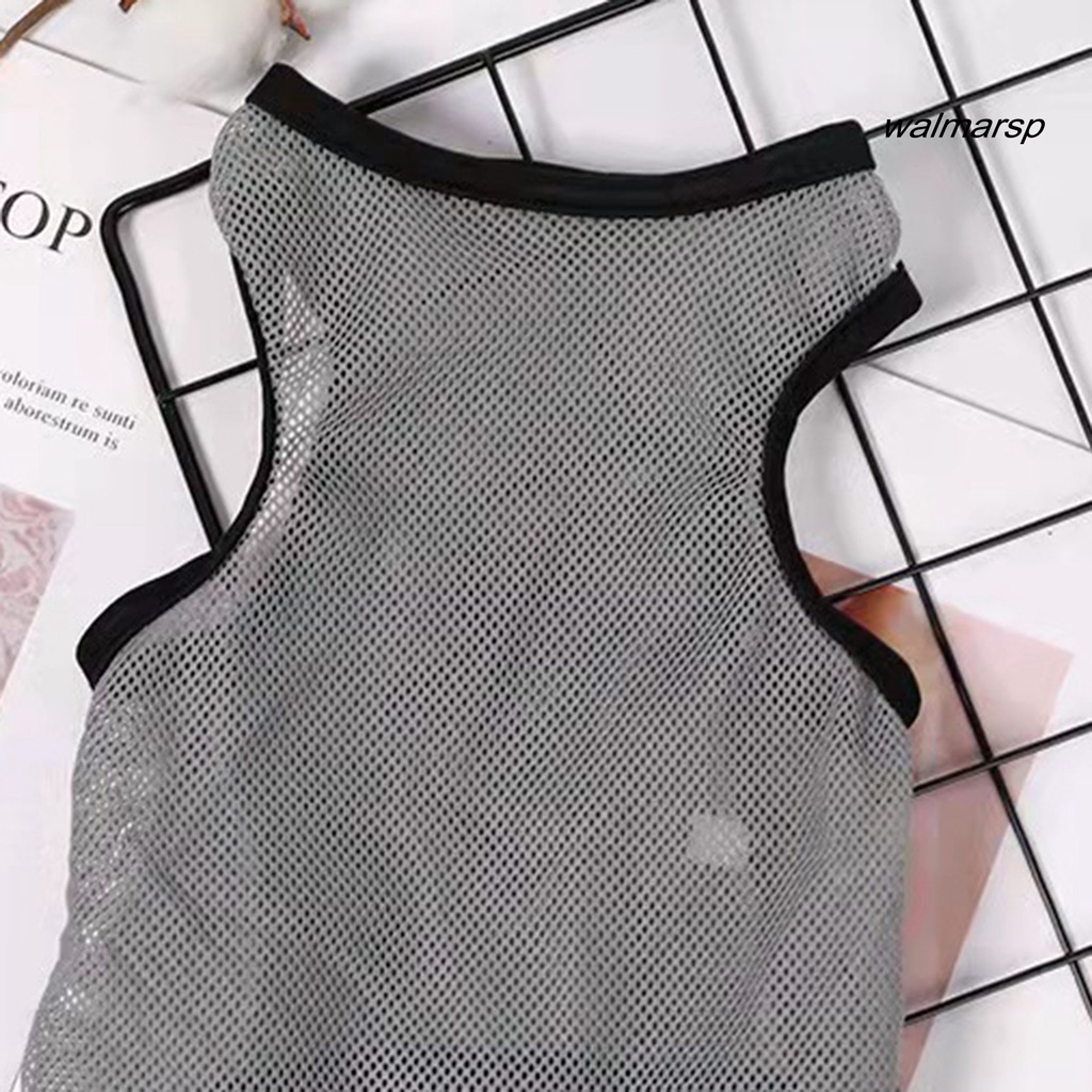 Áo Thun Trơn Bằng Vải Lưới Thoáng Khí Nhanh Khô Dành Cho Chó Cưng