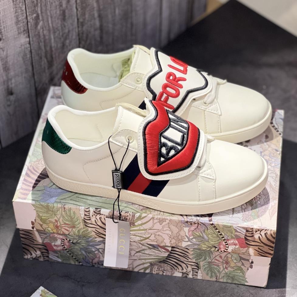 Giày Gucci Ace For Love, giày thể nao nam nữ gucci môi cách điệu, thười  trang