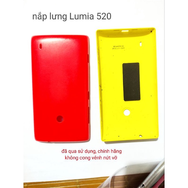 Nắp lưng không phím Lumia 520 Chính Hãng