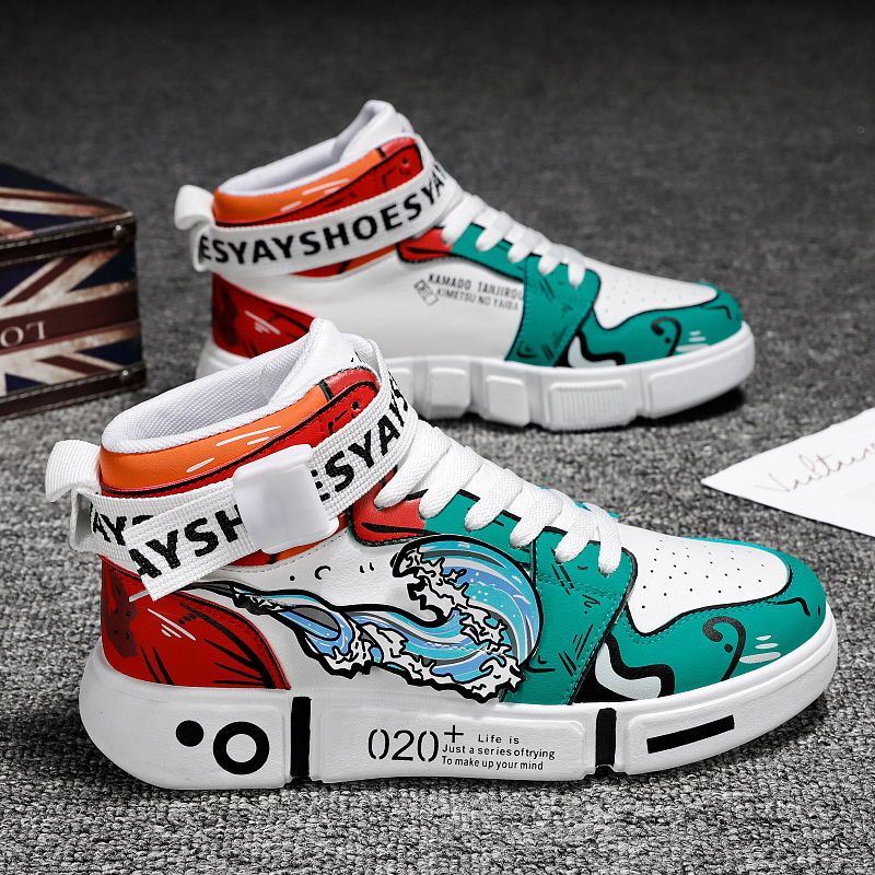 Giày Thể Thao Cao Cổ Phong Cách Mới Dành Cho Bé Trai Gái 8 9 10-11 Tuổi