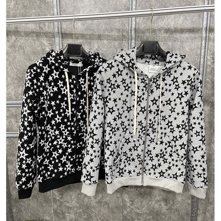 Áo khoác thu đông họa tiết chất nỉ