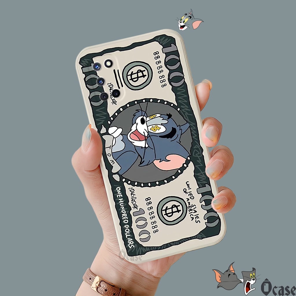 Ốp lưng Oppo A52 / A72 / A92 / Realme Q2 in hình Mèo và Chuột cạnh viền vuông có bảo vệ camera