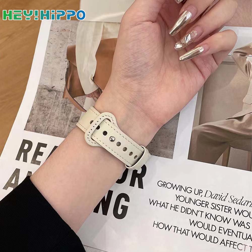 Dây Đeo Bằng Da Kiểu Núm Vú Giả Cho Đồng Hồ Thông Minh Series 8 / 7 / 6 / 5 / SE / 4 iwatch 45 / 44 / 42 / 41 / 40 / 38mm