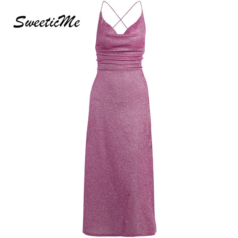 Đầm Không Tay Cổ Chữ V Hở Lưng Dáng Ôm Thời Trang   Quyến Rũ Dành Cho Bạn Nữ