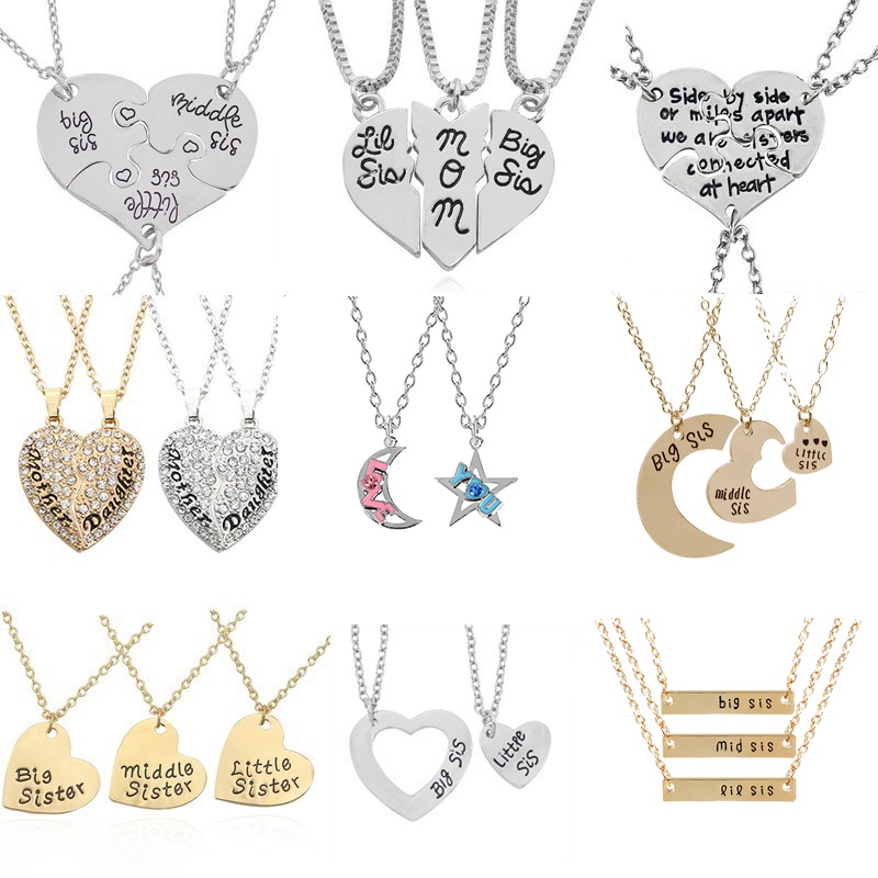 Vòng cổ Mặt Hình Ngôi Sao Mặt Trăng Thời Trang Cho Cặp Đôi best friend heart necklace jewelry sets couple gift Moon Star Necklace