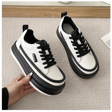 Giày thể thao nữ đẹp GIAYHIPP đế bánh mì nâu đen