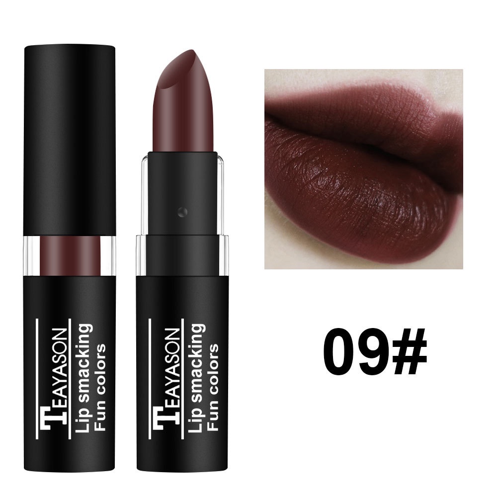 Son môi lì JULYSTAR lâu trôi không thấm nước màu xanh lá cây tím đen trang trí cho bữa tiệc halloween với 12 màu