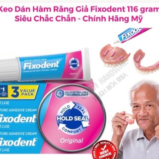 Keo dán hàm răng giả hàm cố định fixodent original 68g