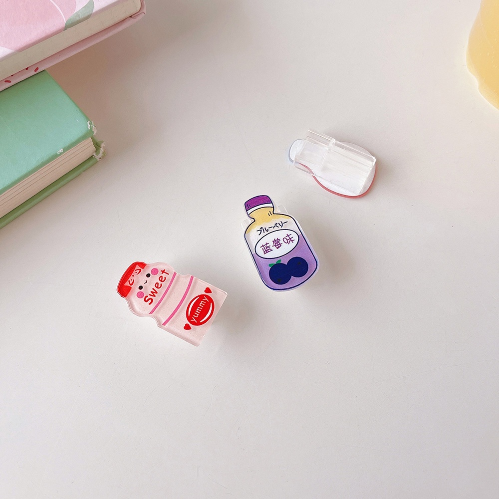 Vỏ Bọc Bảo Vệ Dây Cáp Dữ Liệu Trong Suốt Hình Bình Sữa Trái Cây Cho Huawei OPPO Vivo