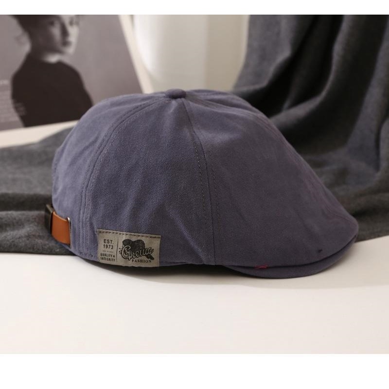Nón beret mỏ vịt trơn màu thời trang phương tây cổ điển dành cho nam và nữ