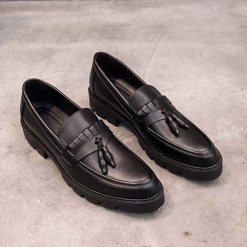 Giày lười nam da bò, Giày công sở nam da trơn siêu đẹp