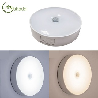 Đèn cảm biến,đèn led Tròn cảm ứng chuyển động dán tường pin sạc USB, PAHADA