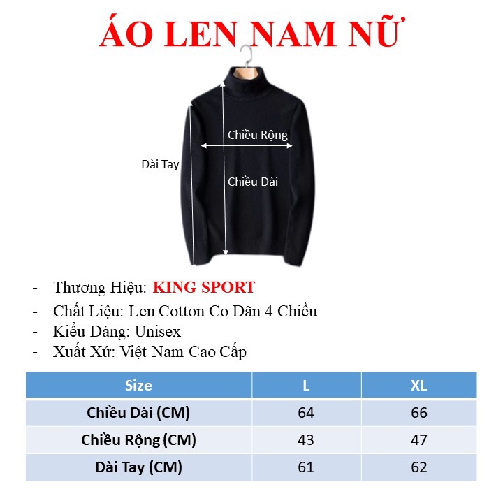 Áo len cổ lọ nam cao cấp đẹp phong cách hàn quốc cổ cao trẻ trung chất len cotton ấm áp mềm mịn trắng đen KING SPORT