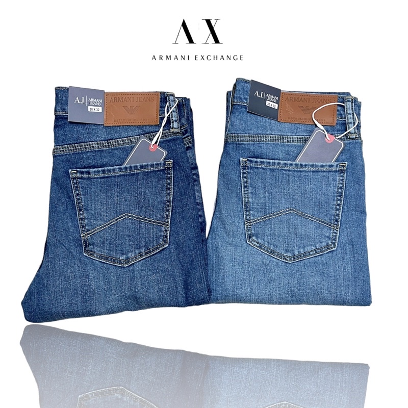 Quần jean nam hiệu Armani xuất khẩu chuẩn hãng - chất liệu cao cấp , chuẩn phôm không ra màu