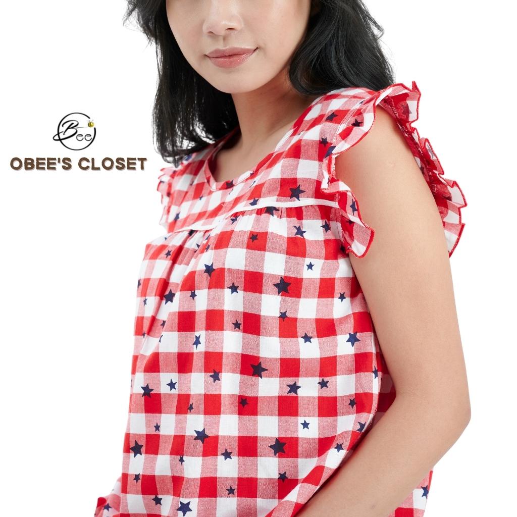 Set đồ bộ nữ Đồ bộ mặc nhà vải kate cotton mềm mại, thấm hút mồ hôi tốt size 45 - 66kg Obee's Closet