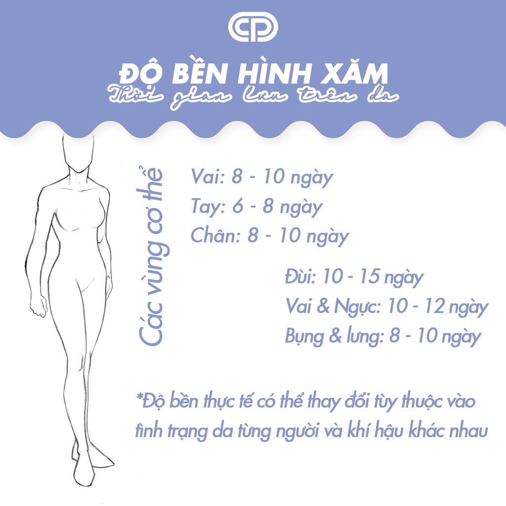 Hình xăm dán tạm thời - giữ được tới 15 ngày FOR MALE, UNISEX, FORHIM