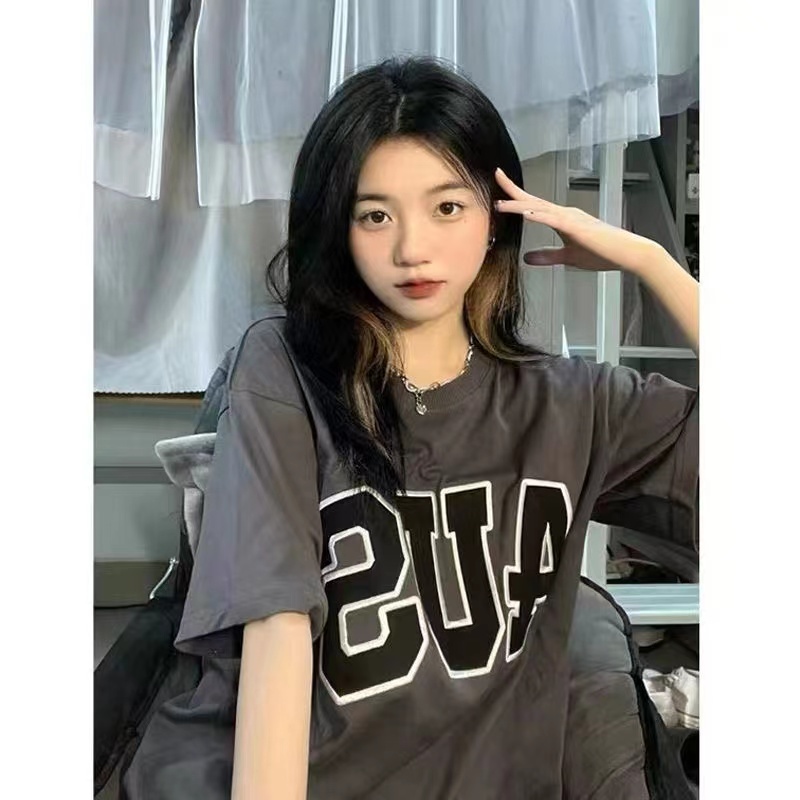 NRVP Áo Thun Unisex Mùa Hè Dáng Suông Tay Cộc Phong Cách Hàn Quốc Cho Nam Nữ