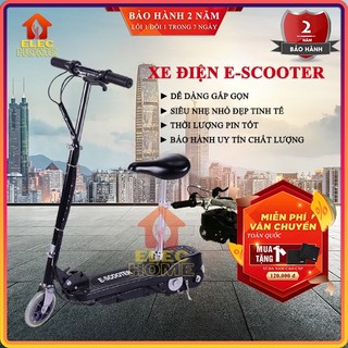 Xe điện mini E SCOOTER động cơ khoẻ trọng tải lớn có sạc pin tặng giỏ đựng đồ treo tiện lợi Bảo hành 2 năm lỗi 1 đổi 1