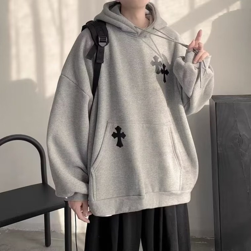 Áo Hoodie Tay Dài Dáng Rộng In Chữ Phong Cách Retro Mỹ Thời Trang Thu Đông 2022 Dành Cho Nam
