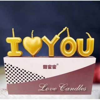 Nến sinh nhật vỉ nến i love you