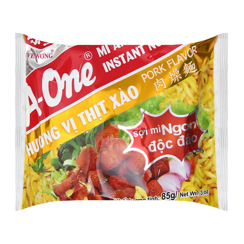 Thùng 30 Gói Mì A-One Thịt Xào. 85g*30 gói Mì ăn liền
