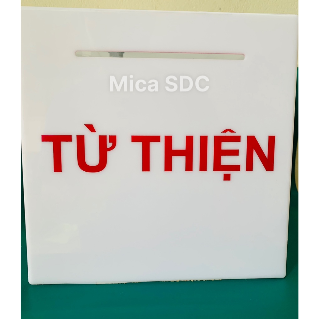 Thùng Từ Thiện Bằng Mica - Hòm Từ Thiện - Thùng Khuyên Góp Bằng Mica