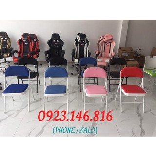 Ghế gập gấp gọn, ghế ngồi có nệm nhỏ gọn tiện lợi nhiều màu sắc đẹp mắt